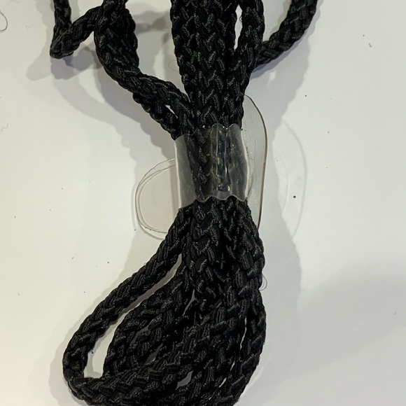 Vintage Lancôme Black Round Shiney‎ Disk Mini Evening Crossbody Purse Bag - Picture 4 of 6